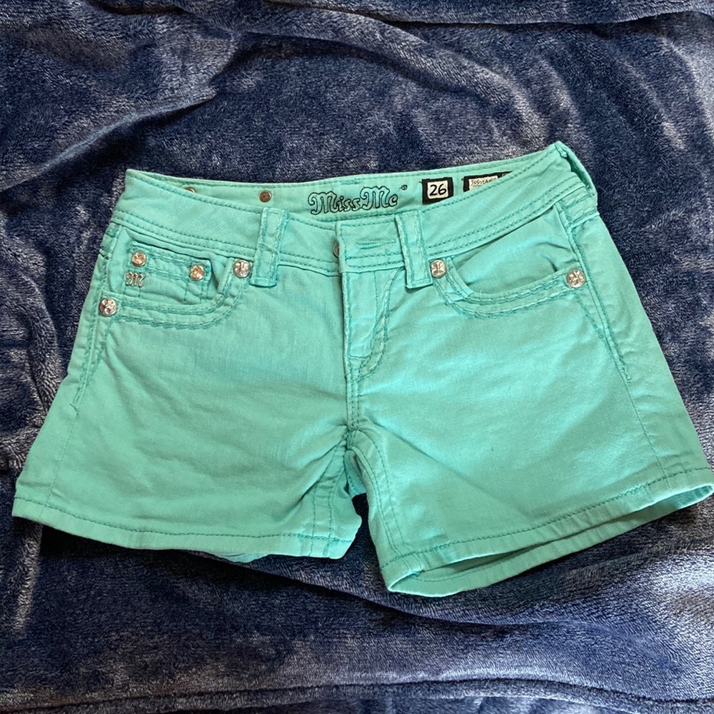 Miss Me brand, Size 26, sea green shorts